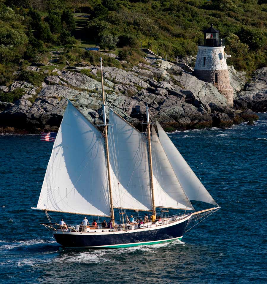 Close Up Newport Boat Sailing